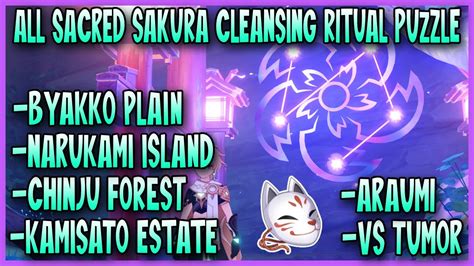 All Sacred Sakura Cleansing Ritual Puzzle Genshin Impact YouTube