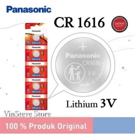 Jual Baterai Lithium Coin Panasonic CR 1616 Original Shopee Indonesia