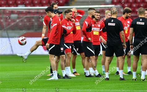 Polands Robert Lewandowski L During Training Editorial Stock Photo