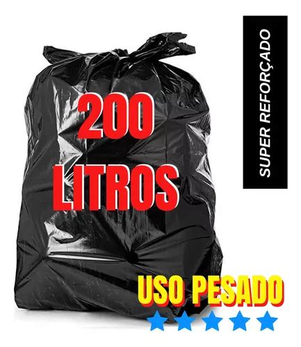 Saco De Lixo Litros Uso Pesado Refor Ado Grosso Mercadolivre