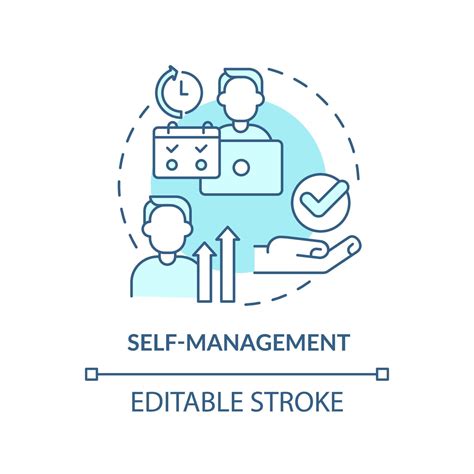 Self Management Turquoise Concept Icon Soft Skill For Career Success