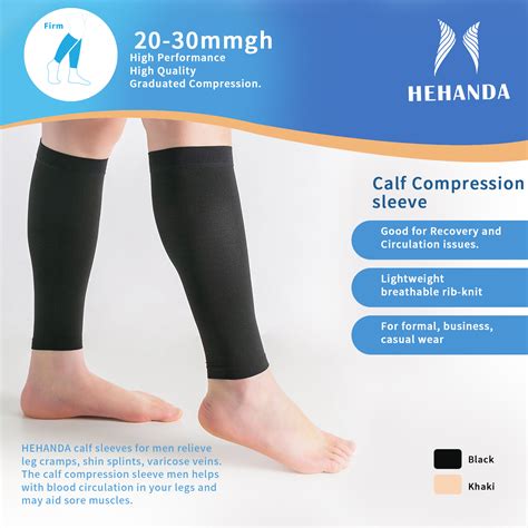 Hehanda Calf Compression Sleeves For Men And Women 20 30mmhg Leg Compression Sleeve Footless