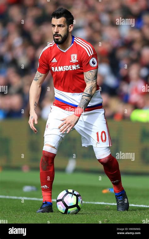 Middlesbrough S Alvaro Negredo Stock Photo Alamy