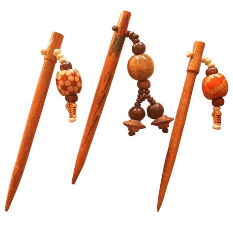 Sk Craft Handcrafted Multicolour Wooden Beads Hair Juda Stick For Women