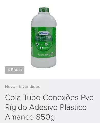 Cola Tubo Conexões Pvc Rígido Adesivo Plástico Amanco 850