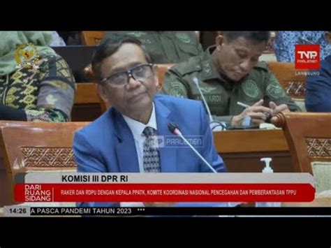 Mahfud MD Beberkan Rincian TPPU Di DPR YouTube