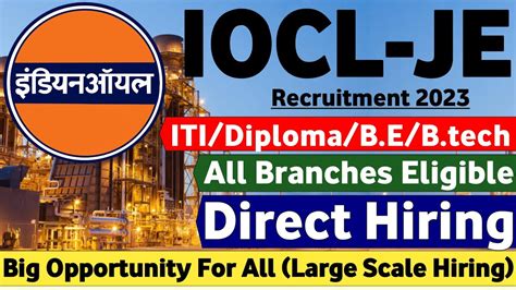 IOCL Junior Engineer Recruitment 2023 POST 1500 All India ITI