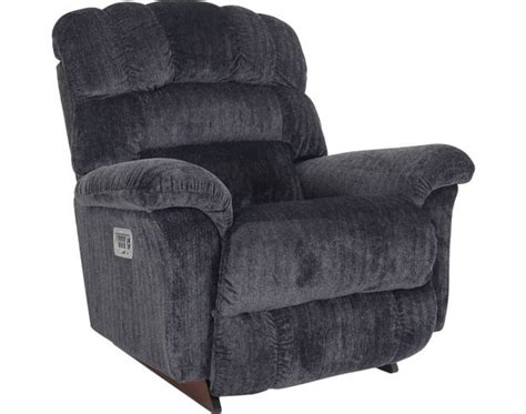 La Z Boy Randell Charcoal Power Headrest Rocker Recliner Homemakers