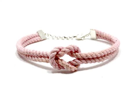 Light Pink Tie The Knot Rope Bracelet Wedding Favor Wedding Thank