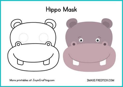 Jungle Animal Mask Printable Coloring Page Joy In Crafting