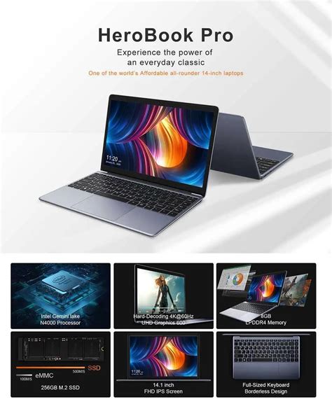 New Arrival Chuwi Herobook Pro Inch Ips Screen Intel