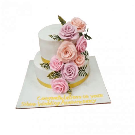 Double Floor Th Anniversary Cake Bakehoney