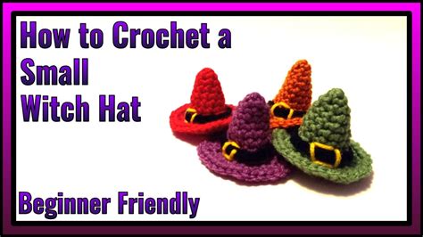 How To Crochet A Witch Hat For Amigurumi Youtube