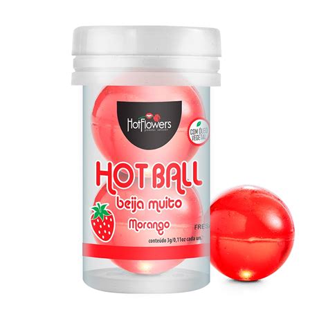 Hot Ball Duplo Beija Muito Morango Hot Flowers Shopee Brasil