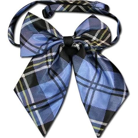 Noeud Papillon Lavallière Cravate Tartan Sangle Clip Cravate Fine Noire