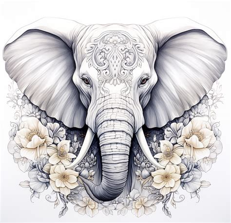 Premium AI Image | Mandala Art An Elephant In A Floral Design By The Doodle Mandal Prin