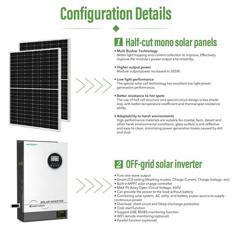 Neexgent Complete Set 15000w Hybrid Off Grid 15kw Solar Energy System