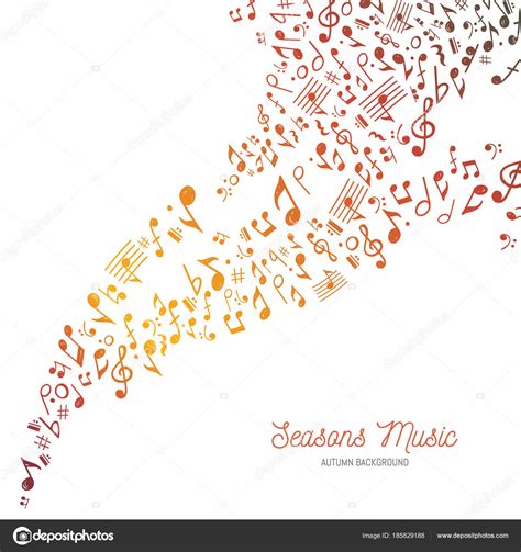 Music Background in Autumn Colors Stock Vector Image by ©pingebat #185829188