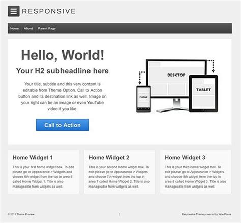 "Responsive" Theme Review - Best Responsive Free WordPress Theme