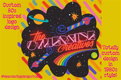 CUSTOM 80s Logo Design 80s Style Logo Retro 80s Logo 80s Branding Design Neon Sign Logo 1980s ...