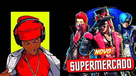 FREE FIRE AO VIVO SUPERMERCADO SKIN LENDÁRIA RUMO AO MESTRE LIVE