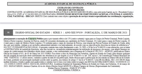 Concurso Pefoce Extrato De Contrato Publicado Edital Iminente