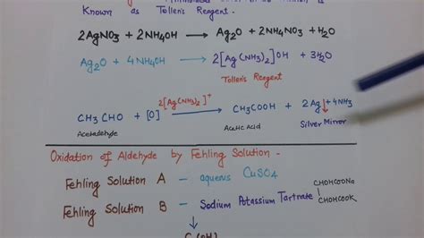 Oxidation Of Aldehyde By Tollen S Reagent And Fehling Solution YouTube