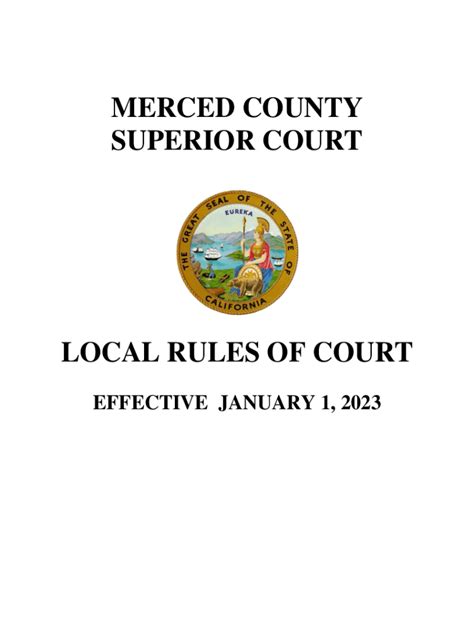 Fillable Online Merced County Superior Court Local Rules Of Court Fax