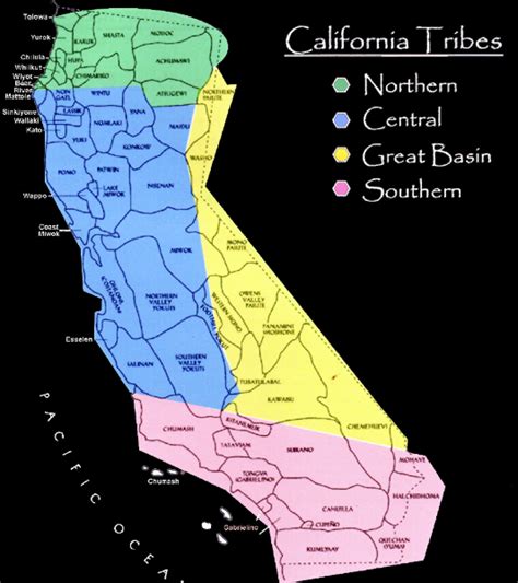 Map Of California Indian Tribes