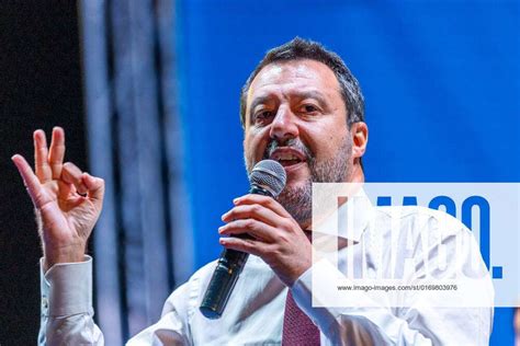 Matteo Salvini On The Campaign Trail For Political Elections 2022