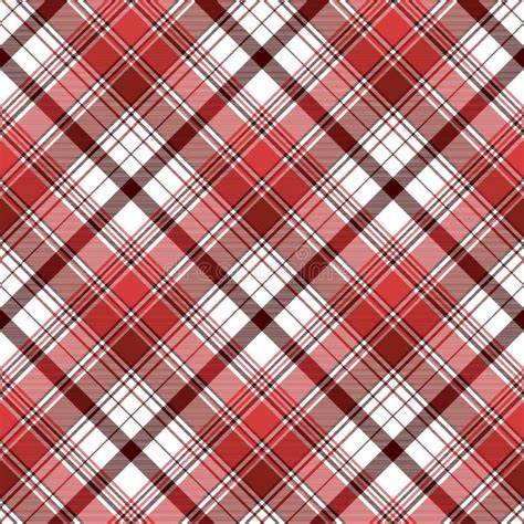 Red Abstract Check Textile Seamless Pattern Stock Vector Illustration