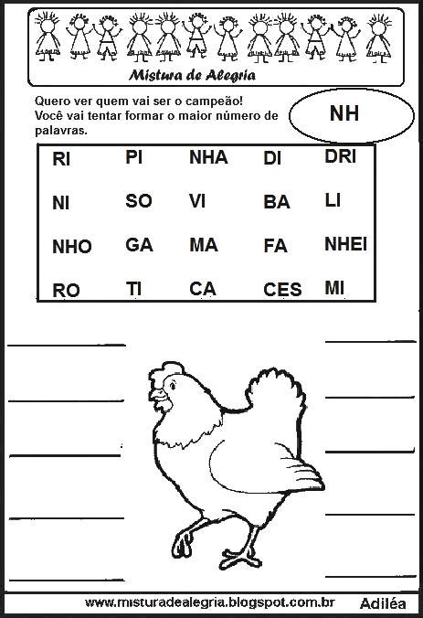 SÍlabas Complexas Atividades Para Imprimir Mistura De Alegria