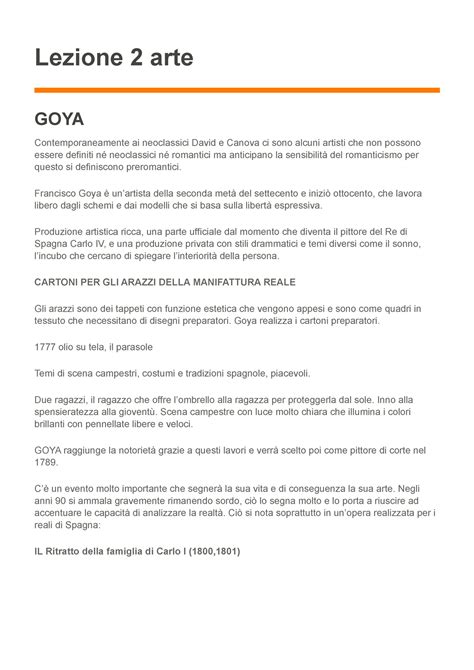 Goya Appunti Lezione Arte Goya Contemporaneamente Ai Neoclassici