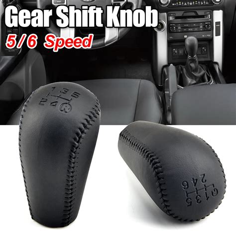 Speed Manual Leather Gear Shift Knob Head For Toyota Prado Lc