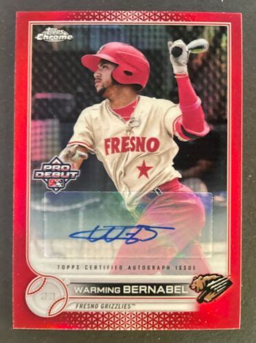 2022 Topps Pro Debut Warming Bernabel Red Chrome Auto Refractor 5