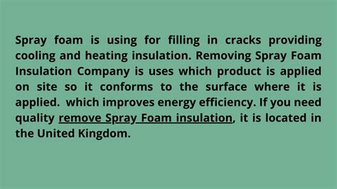 Ppt Removing Spray Foam Insulation Spray Foam Removal Powerpoint