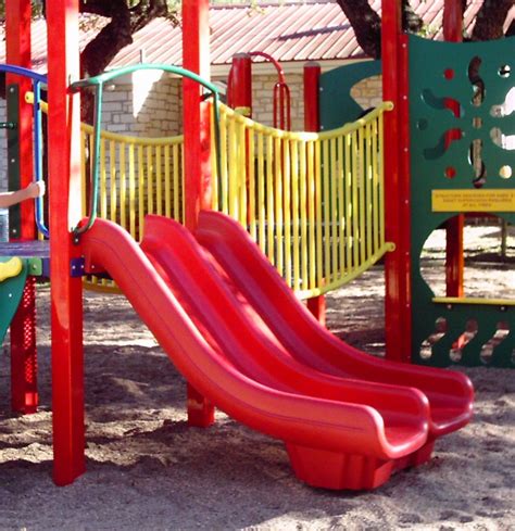 3 Ft Double Slide Commercial Playground Equipment