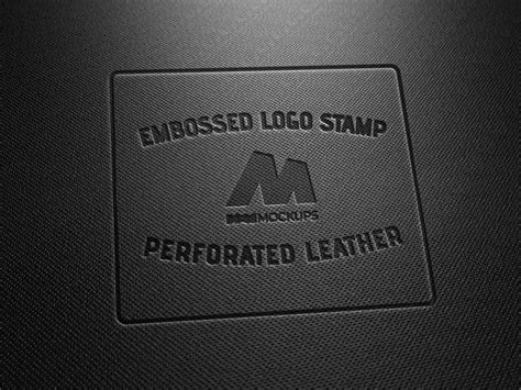 Free Embossed Logo Stamp Perforated Leather Mockup By Dmitry P On Dribbble