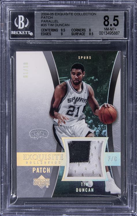 Lot Detail Ud Exquisite Collection Patch P Tim Duncan