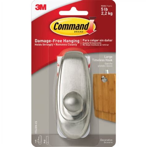 Command Timeless Large Brushed Nickel Hook Ct Kroger