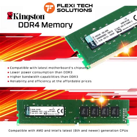 KINGSTON VALUE RAM 2666MHz / 3200MHz 32GB DDR4 – Flexi Tech