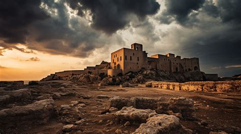 Majestic Citadel Against Dramatic Sky: Awe-Inspiring Ancient ...