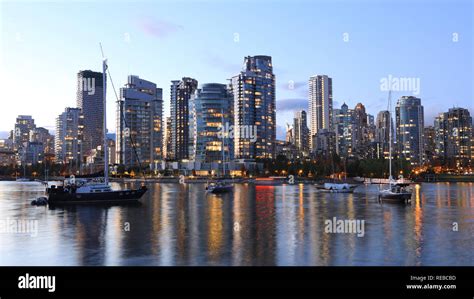 A Sunset scene of the Vancouver, Canada skyline Stock Photo - Alamy