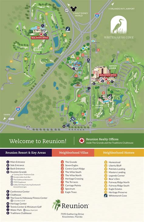 Reunion Resort Map Whitemarsh Cove