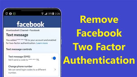 Turn Off Two Factor Authentication In Facebook 2023 Howtosolveit Youtube