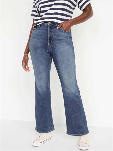 Higher High Waisted Flare Jeans For Women Old Navy