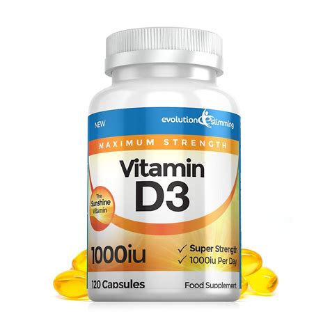 Vitamin D D3 1,000 IU Soft Gel Capsules - 120 Soft Gel Capsules ...