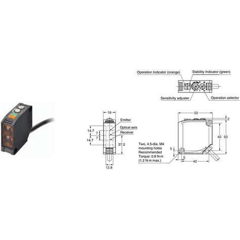 E3jk Rr12 2m Photoelectric Sensors Omron Power Motion Online Store