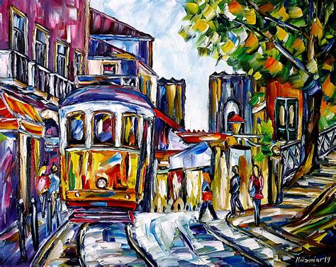 Beautiful Lisbon Painting By Mirek Kuzniar Fine Art America