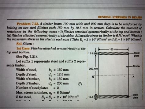 Solved BENDING STRESSES IN BEAMS Steel Problem 7 23 A Chegg